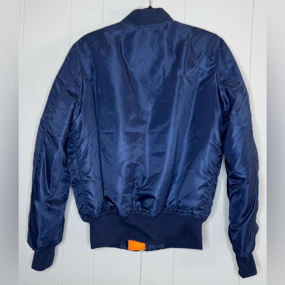 Revolve NASA 100th Space Shuttle Mission 3 Patch Satin Flight Jacket Size Small - Picture 3 of 15